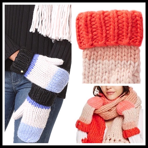 ❗️6-HOUR SALE❗️KATE SPADE SET LONG SCARF & MITTENS - Picture 4 of 8
